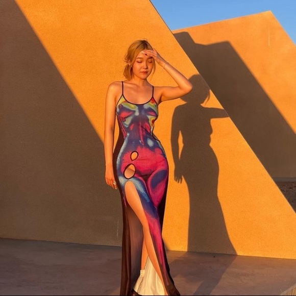 Cape Clique Thermal Hollow Slot Dress - Picture 6 of 13